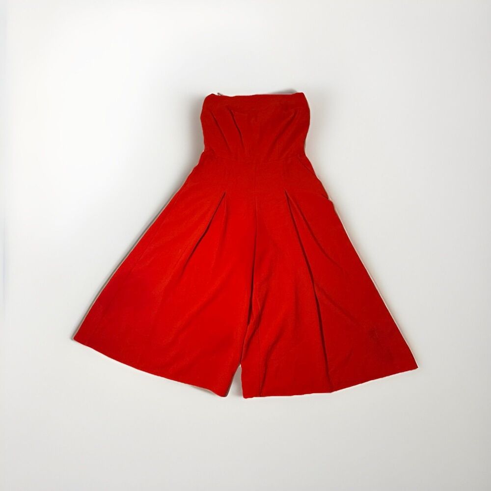 Socialite Red Wide Leg Jumpsuit Women’s XS Sleeveless Spaghetti Strap